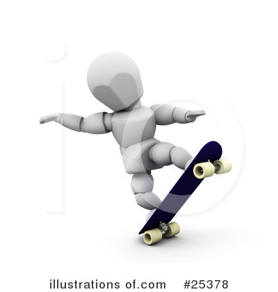 Royalty-Free (RF) Skateboarding Clipart Illustration by KJ Pargeter - Stock Sample #25378