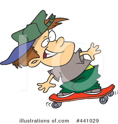 Skateboarding Clipart #441029 by toonaday
