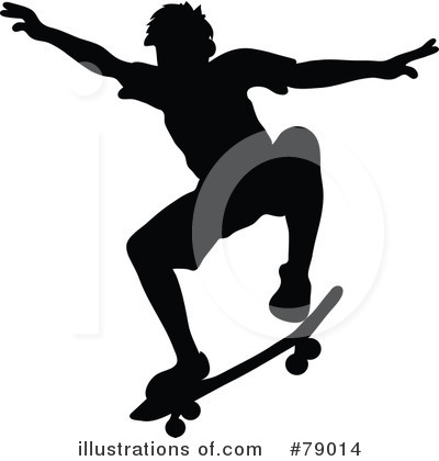 Royalty-Free (RF) Skateboarding Clipart Illustration by Pams Clipart - Stock Sample #79014