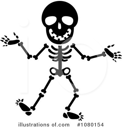 Royalty-Free (RF) Skeleton Clipart Illustration by Rosie Piter - Stock Sample #1080154