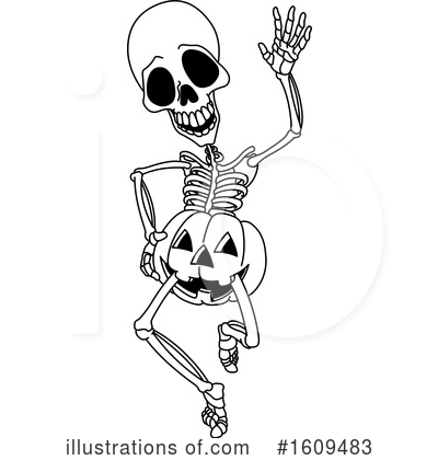 Royalty-Free (RF) Skeleton Clipart Illustration by yayayoyo - Stock Sample #1609483