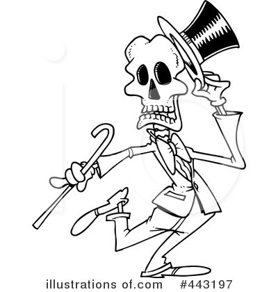 Royalty-Free (RF) Skeleton Clipart Illustration by toonaday - Stock Sample #443197