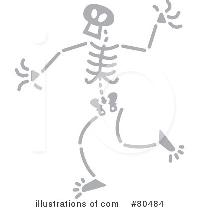 Royalty-Free (RF) Skeleton Clipart Illustration by Zooco - Stock Sample #80484
