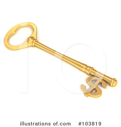 Royalty-Free (RF) Skeleton Key Clipart Illustration by Tonis Pan - Stock Sample #103819
