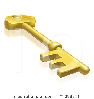 Royalty-Free (RF) Skeleton Key Clipart Illustration by AtStockIllustration - Stock Sample #1098971