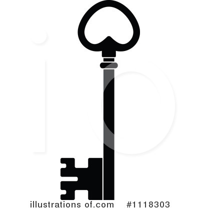 Royalty-Free (RF) Skeleton Key Clipart Illustration by Vector Tradition SM - Stock Sample #1118303