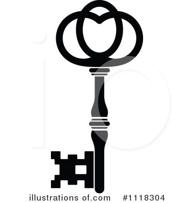 Royalty-Free (RF) Skeleton Key Clipart Illustration by Vector Tradition SM - Stock Sample #1118304