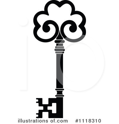 Royalty-Free (RF) Skeleton Key Clipart Illustration by Vector Tradition SM - Stock Sample #1118310
