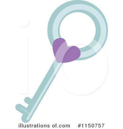 Royalty-Free (RF) Skeleton Key Clipart Illustration by BNP Design Studio - Stock Sample #1150757