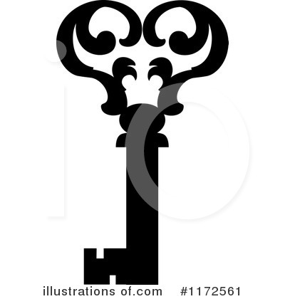 Royalty-Free (RF) Skeleton Key Clipart Illustration by Vector Tradition SM - Stock Sample #1172561