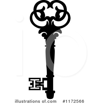 Royalty-Free (RF) Skeleton Key Clipart Illustration by Vector Tradition SM - Stock Sample #1172566