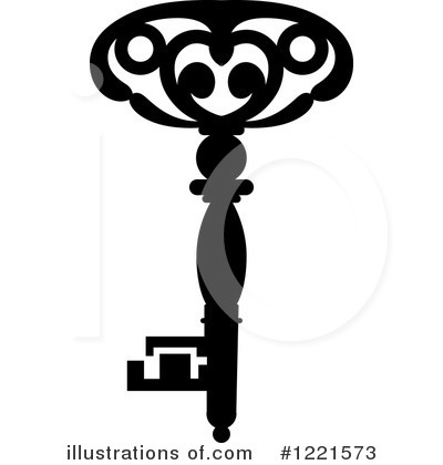 Royalty-Free (RF) Skeleton Key Clipart Illustration by Vector Tradition SM - Stock Sample #1221573