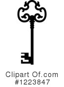 Skeleton Key Clipart #1223847 by Vector Tradition SM