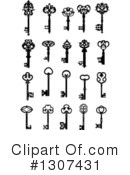Skeleton Key Clipart #1307431 by Vector Tradition SM