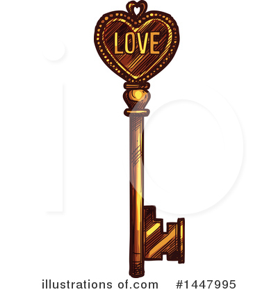Royalty-Free (RF) Skeleton Key Clipart Illustration by Vector Tradition SM - Stock Sample #1447995