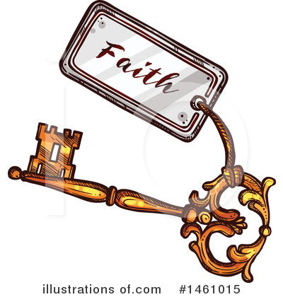 Royalty-Free (RF) Skeleton Key Clipart Illustration by Vector Tradition SM - Stock Sample #1461015