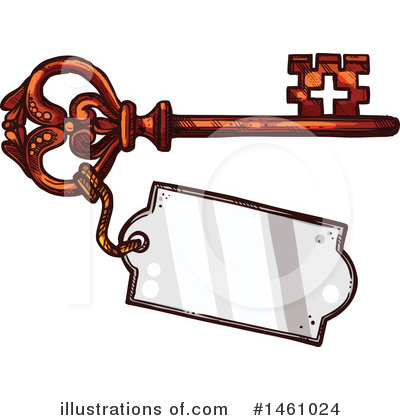 Royalty-Free (RF) Skeleton Key Clipart Illustration by Vector Tradition SM - Stock Sample #1461024