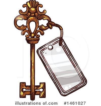 Royalty-Free (RF) Skeleton Key Clipart Illustration by Vector Tradition SM - Stock Sample #1461027