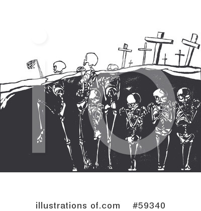 Royalty-Free (RF) Skeletons Clipart Illustration by xunantunich - Stock Sample #59340