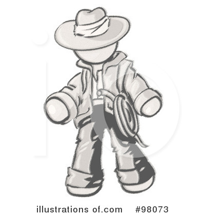 Cowboy Clipart #98073 by Leo Blanchette