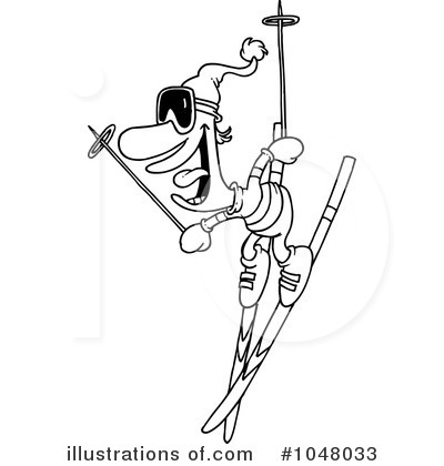 Royalty-Free (RF) Skiing Clipart Illustration by toonaday - Stock Sample #1048033
