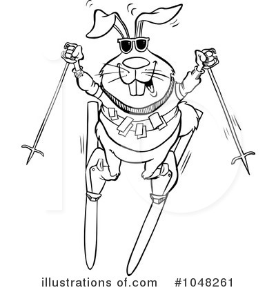 Royalty-Free (RF) Skiing Clipart Illustration by toonaday - Stock Sample #1048261