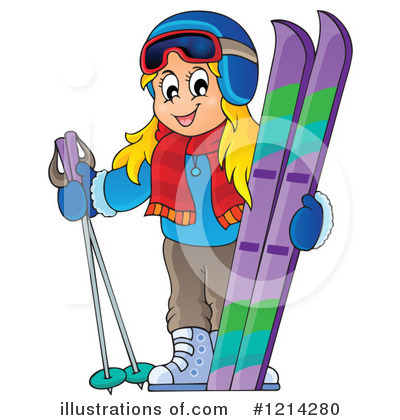 Royalty-Free (RF) Skiing Clipart Illustration by visekart - Stock Sample #1214280