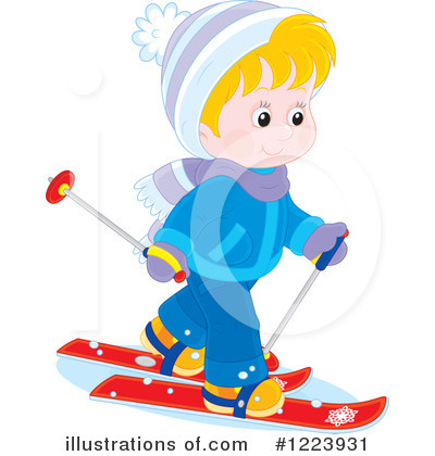 Skiing Clipart #1223931 by Alex Bannykh
