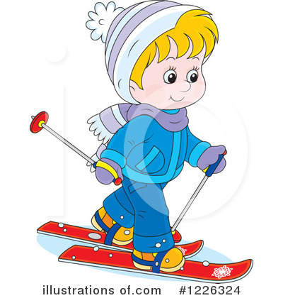 Skiing Clipart #1226324 by Alex Bannykh