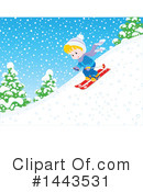 Skiing Clipart #1443531 by Alex Bannykh