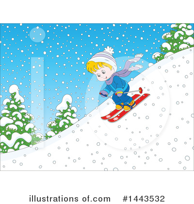 Skiing Clipart #1443532 by Alex Bannykh