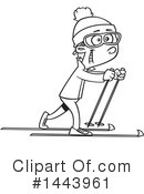 Skiing Clipart #1443961 by toonaday