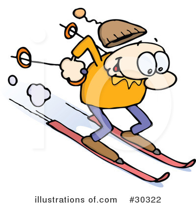 Royalty-Free (RF) Skiing Clipart Illustration by gnurf - Stock Sample #30322