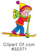 Skiing Clipart #32371 by Alex Bannykh