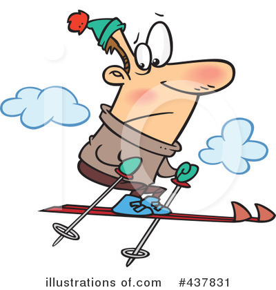 Royalty-Free (RF) Skiing Clipart Illustration by toonaday - Stock Sample #437831