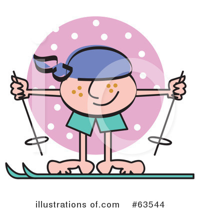 Royalty-Free (RF) Skiing Clipart Illustration by Andy Nortnik - Stock Sample #63544