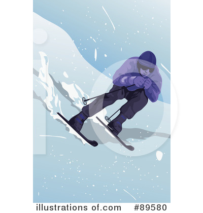 Royalty-Free (RF) Skiing Clipart Illustration by mayawizard101 - Stock Sample #89580