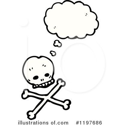 Royalty-Free (RF) Skull And Crossbones Clipart Illustration by lineartestpilot - Stock Sample #1197686