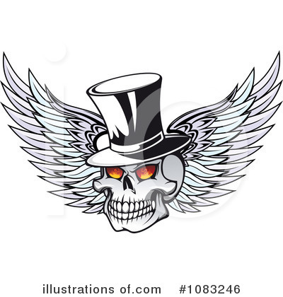 Winged Skull Clipart #1083246 by Vector Tradition SM