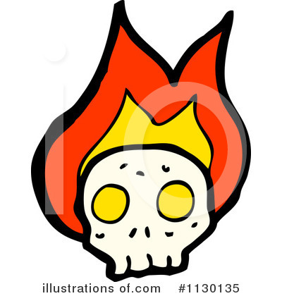 Flaming Skull Clipart #1130135 by lineartestpilot