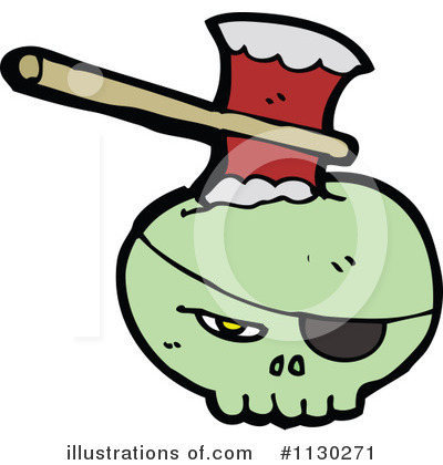 Pirate Skull Clipart #1130271 by lineartestpilot