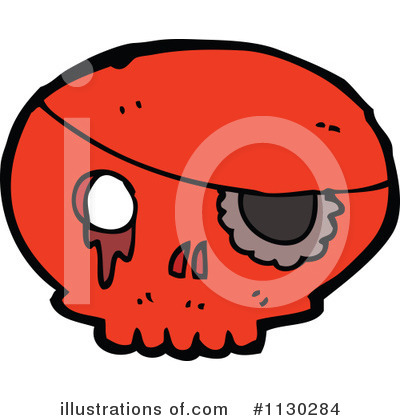 Pirate Skull Clipart #1130284 by lineartestpilot