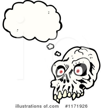 Royalty-Free (RF) Skull Clipart Illustration by lineartestpilot - Stock Sample #1171926