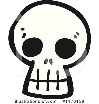 Royalty-Free (RF) Skull Clipart Illustration by lineartestpilot - Stock Sample #1176139