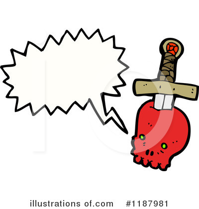 Royalty-Free (RF) Skull Clipart Illustration by lineartestpilot - Stock Sample #1187981