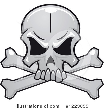 Skulls Clipart #1223855 by Vector Tradition SM
