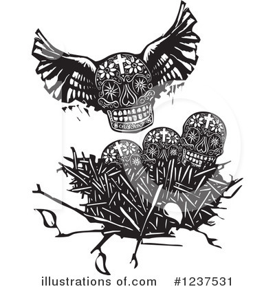 Royalty-Free (RF) Skull Clipart Illustration by xunantunich - Stock Sample #1237531