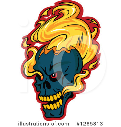 Royalty-Free (RF) Skull Clipart Illustration by Vector Tradition SM - Stock Sample #1265813