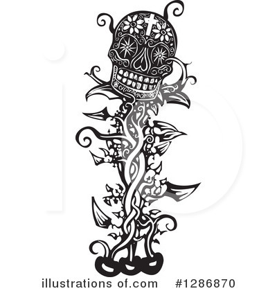 Royalty-Free (RF) Skull Clipart Illustration by xunantunich - Stock Sample #1286870