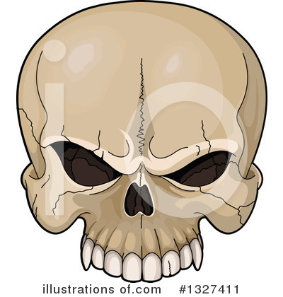 Skull Clipart #1327411 by Pushkin